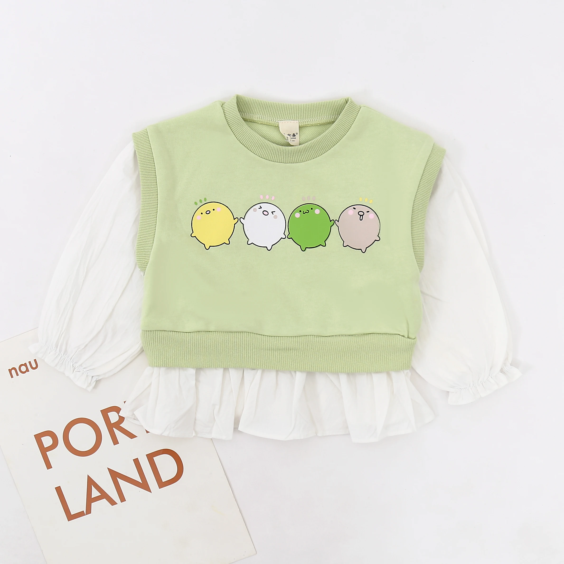 

High Quality Spring Fall Children Pullovers 100% Cotton Kids Baby Pullover, Customized color