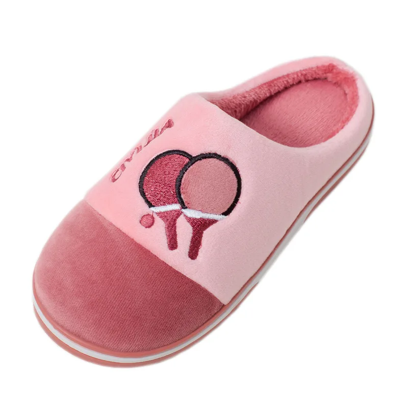 

Autumn and Winter Keep Warm Cotton Slippers Indoor Thickened Non-slip Plush Slippers, Picture shows