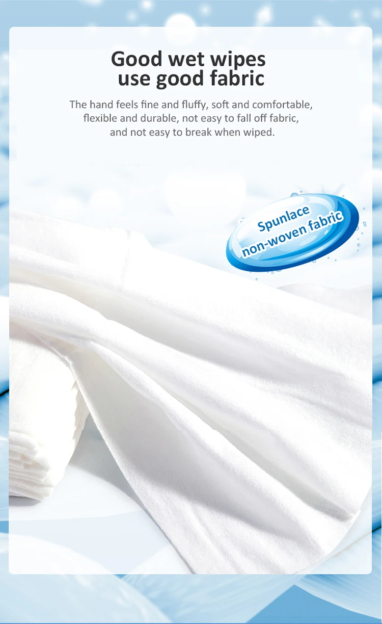 high quality 75% alcohol towelette anti-bacterial spunlace non-woven fabric cleansing towelettes for household