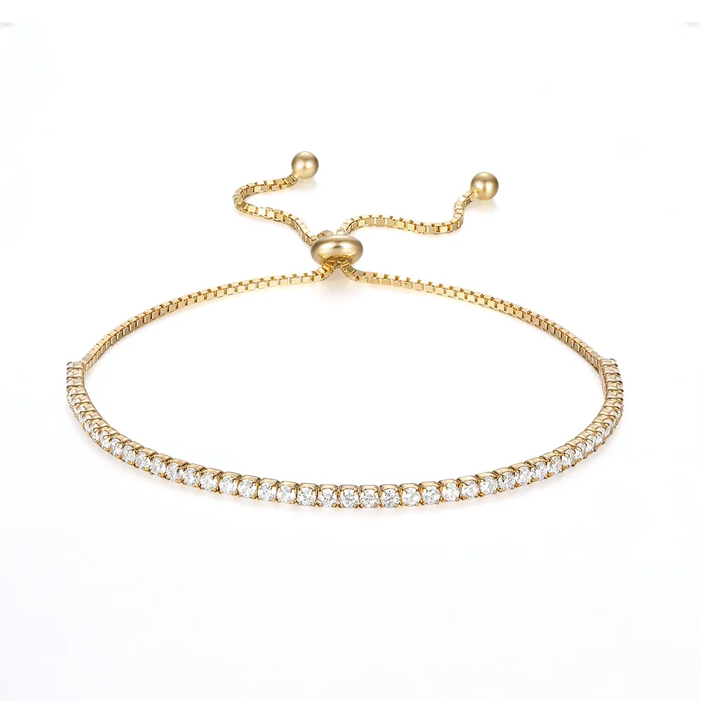 

Carline 2023 Dainty New zircon pearl charm bracelet Women 18k Gold Plated Minimalist Jewelry Wholesale 925 Silver Bracelet