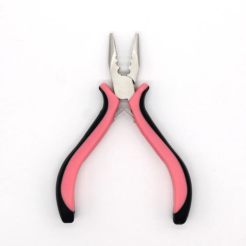 

1PCS stainless steel Pink plier professional hair extension removal accessories micro ring hair extension tools pliers