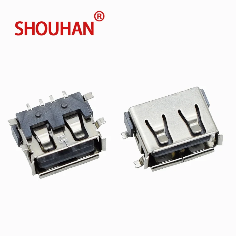 

USB connector AF 10.0 Type A female seat SMD type wire edge usb socket 6.8mm