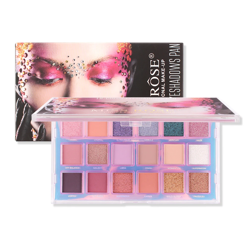 

Huda make up glitter matte eye shadow beauty pink eyeshadow MISS ROSE makeup palette supplier