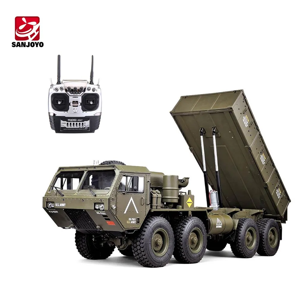 

HG-P803A 1/12 2.4G 8 x 8 RC Car Dump Truck Military Truck with Light Sound Function without Battery Charger - Utained Quadcopter