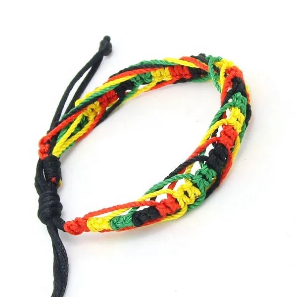 

Jamaican Reggae Bracelet,Rasta bracelet, As pantone card color