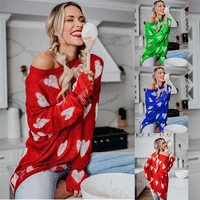 

2019 Autumn Fashion Hollow Out Heart Pattern Women knitted Sweater