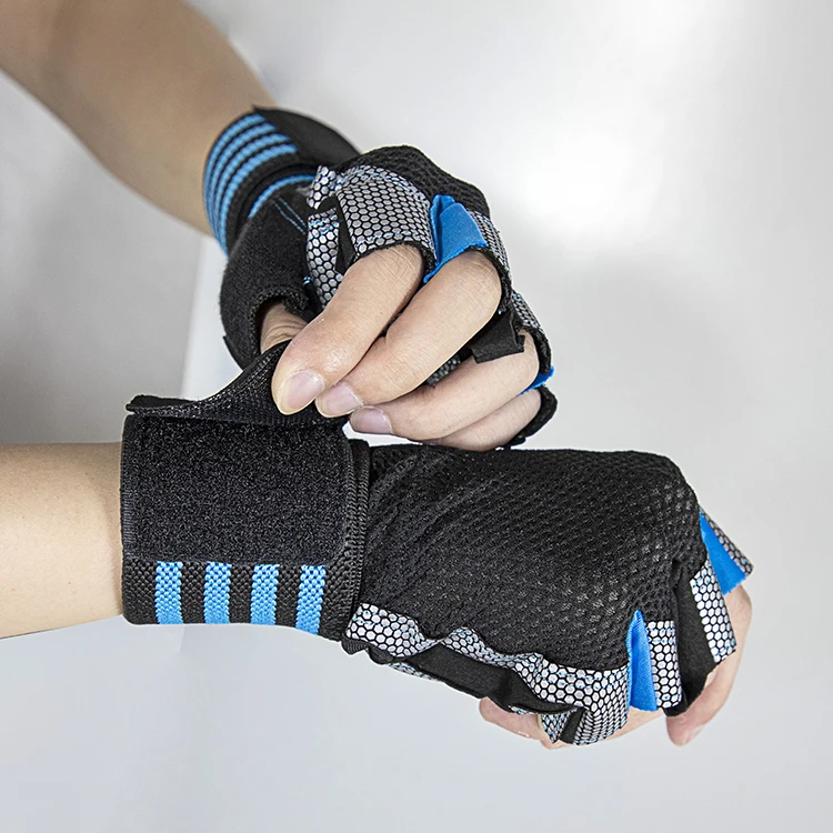 

2022 New Arrival Custom Weightlifting Workout Gloves Anti-Slip Wrist Support Fitness Gym Weight Lifting Men Women Gym Gloves, 3 colors ready stock