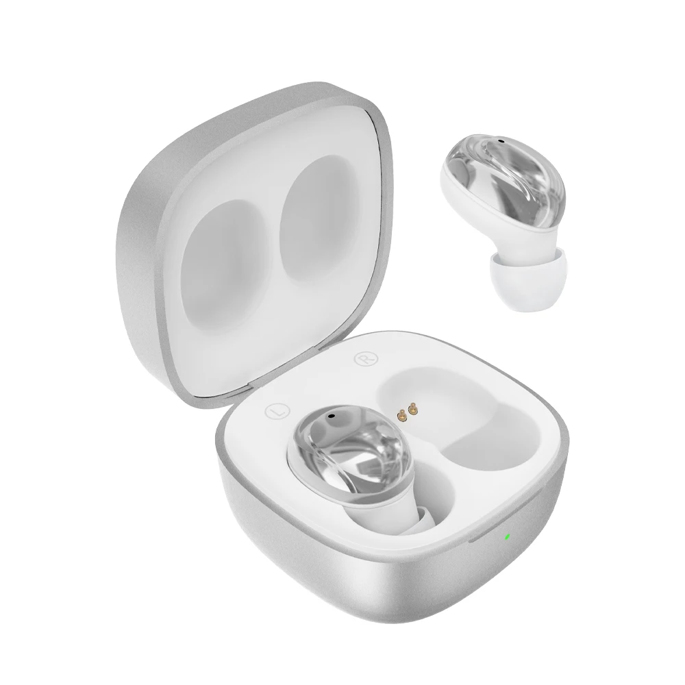 

Mirror Earphone gray made in china Bluetooth Earbuds with Charging Case stereo sound IPX4 Waterproof Sports Headphones with Mic, White,black