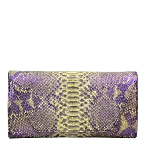 

Luxury oversized lady python skin clutch bag leather bag women snake skin purse