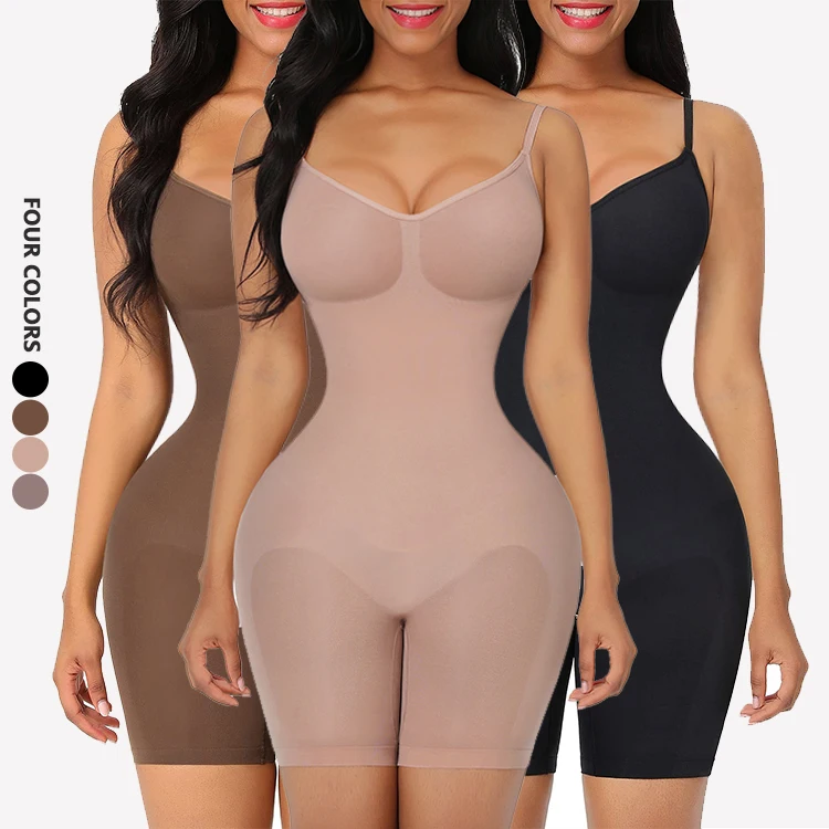 

HEXIN Private Label 2021 Slimming Bodysuit Tummy Control Body Shape Women Seamless Plus Size Shapewear Butt Lifter