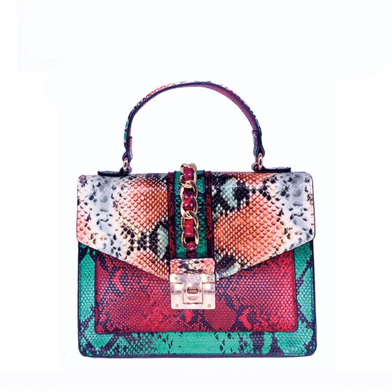 

fashion luxury snake good lady tote hand bag new 2021 snake pattern print trendy handbags for women