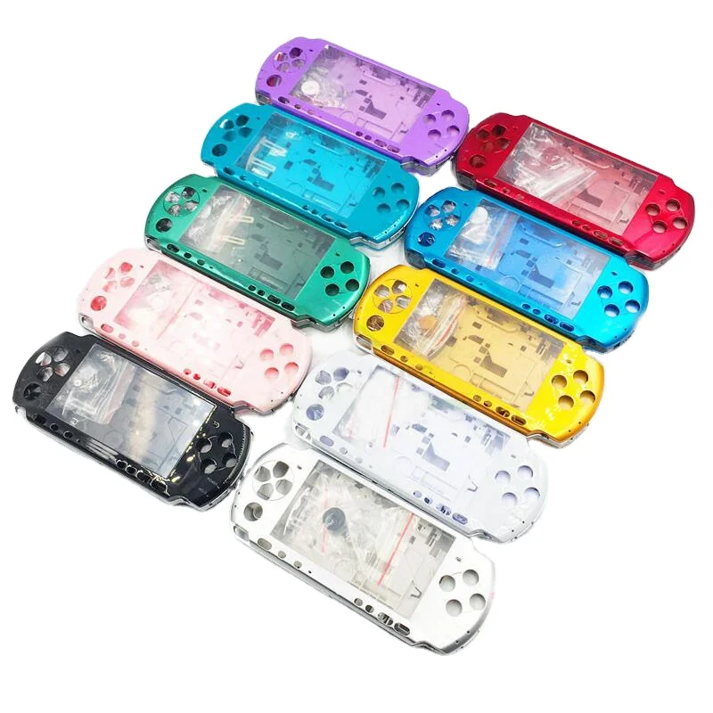 

For PSP 3000 Housing Replacement Housing Shell Faceplate Case & Buttons Repair Parts for PSP 3000 Console, White, pink, red, gold, purple, green, blue, black, silver-gray