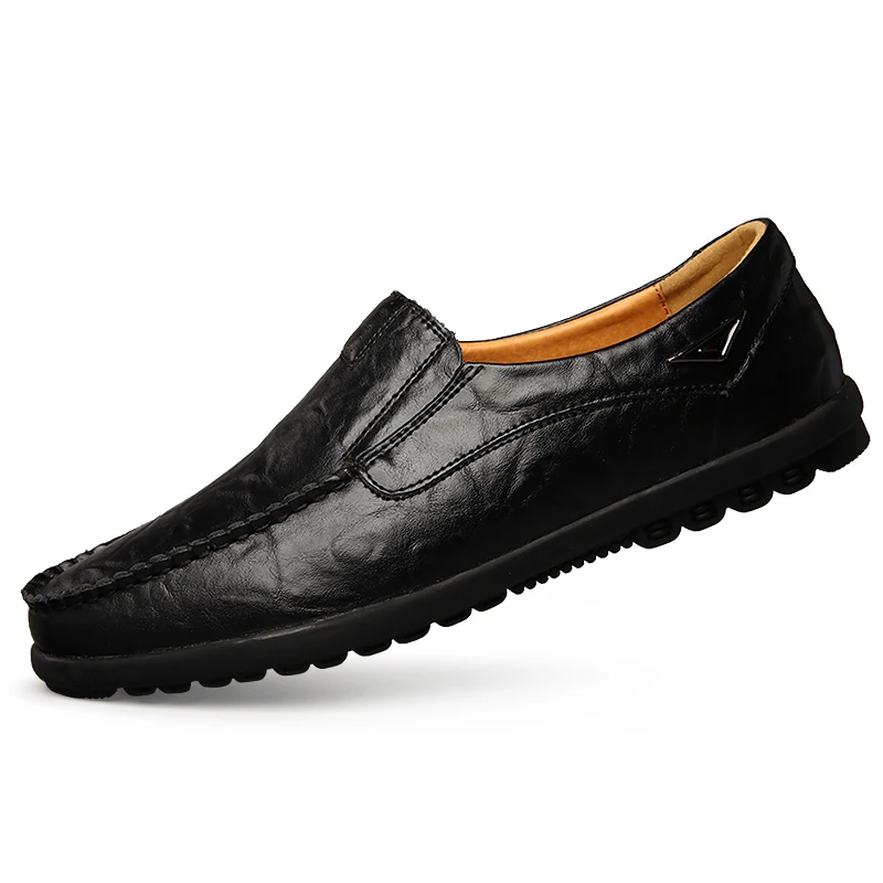 

men new styles custom shoes Men's breathable beans casual shoes light loafers leather shoes