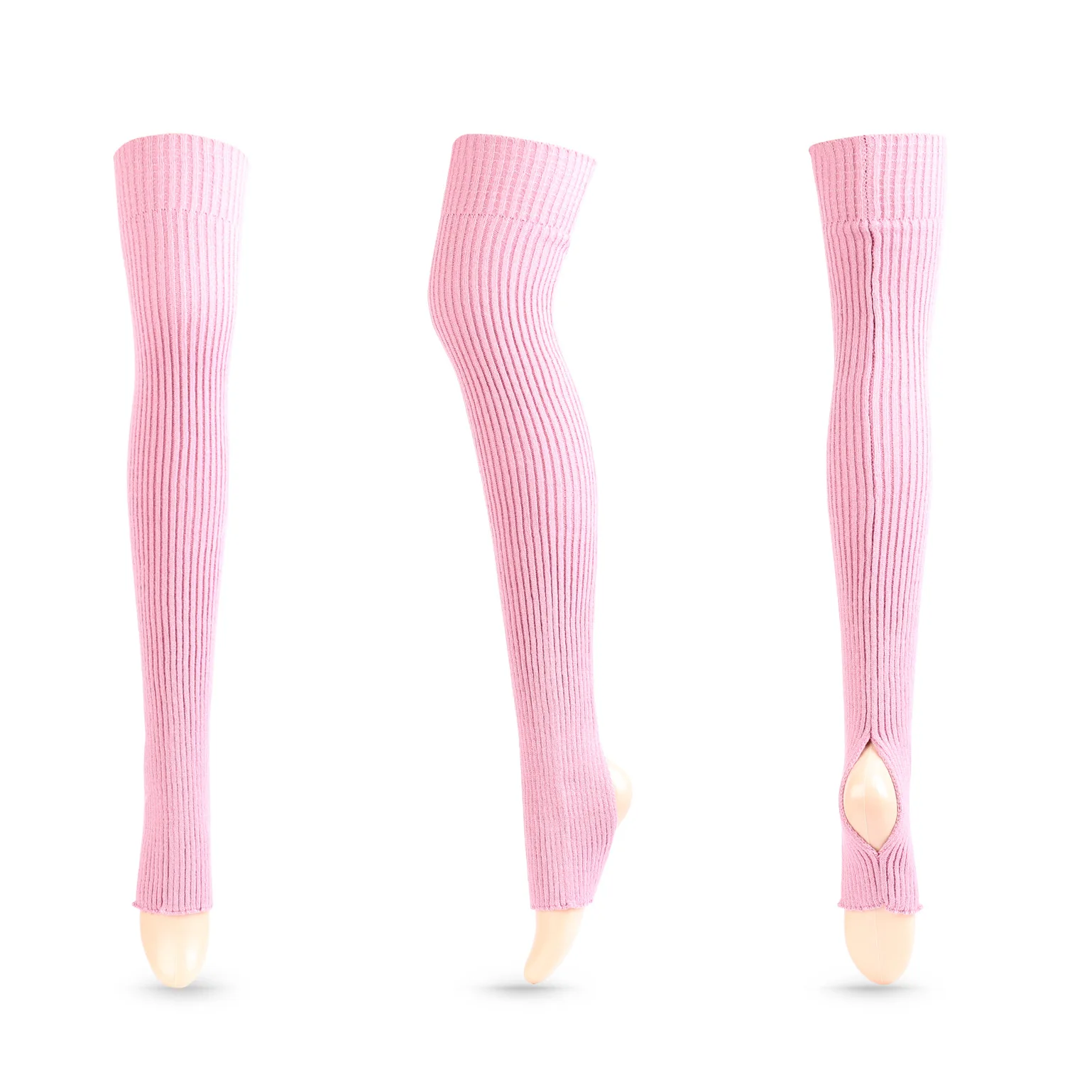 

16 Colors Open Toe Heels Striped Knit Over Knee Long Thigh High Leg Warmers Ballet