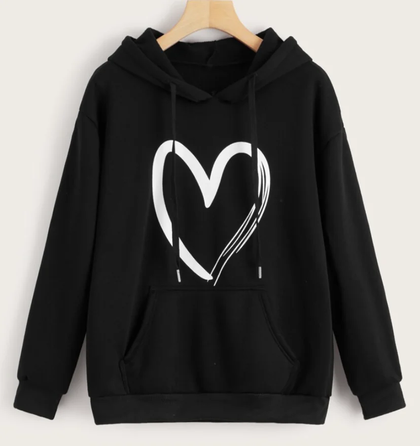 

New LOVE LOGO Printing Fashion Hoodies Long Sleeve Fashion Cotton Sweatshirt Women Clothing Winter Casual Hoodie