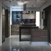 Industrial Wind Wood Grain Modern Contracted Overall Cabinet Customized Open Combination Kitchen Light Luxury Kitchen C