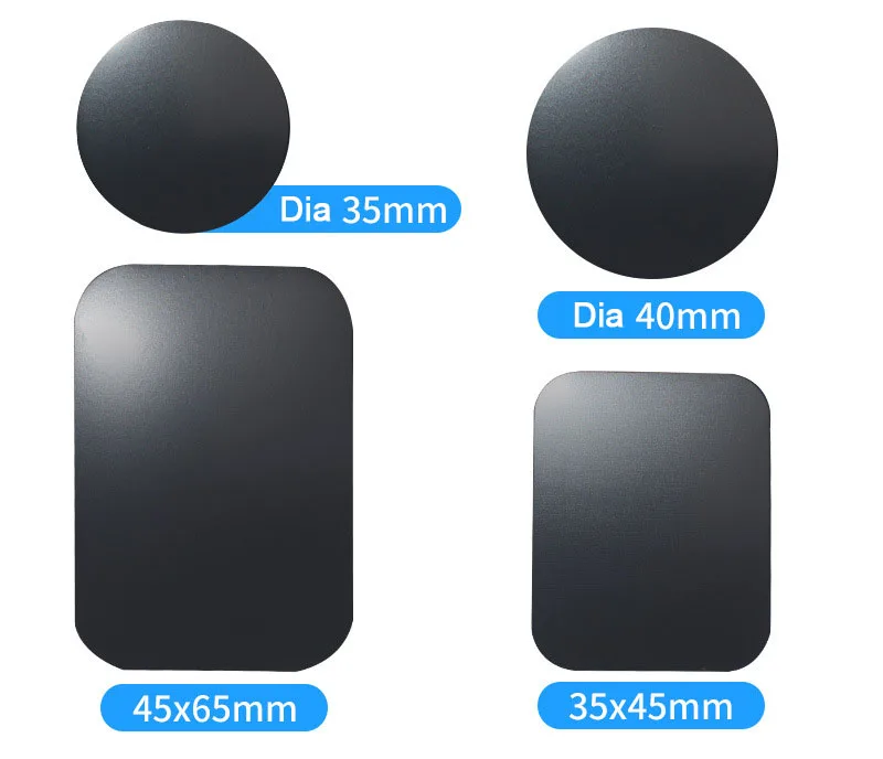 

Car Strong Sticky Adhesive Metal Iron Phone Back Plate Sticker Accessory for Magnetic Car Mount Holder, Balck