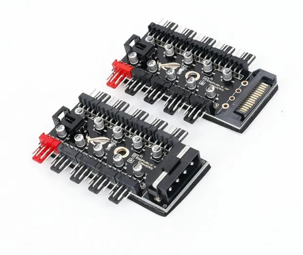 

4PIN 4-pin PWM fan hub 10-way temperature control controller