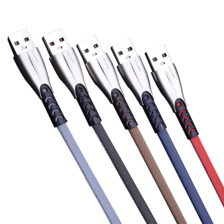 

3.3Ft 6.6Ft 10Ft Cabo Cellphone Metal Zinc Alloy Fabric Cable Braided USB C Cable MobileType C Fast Charging USB Data Cable