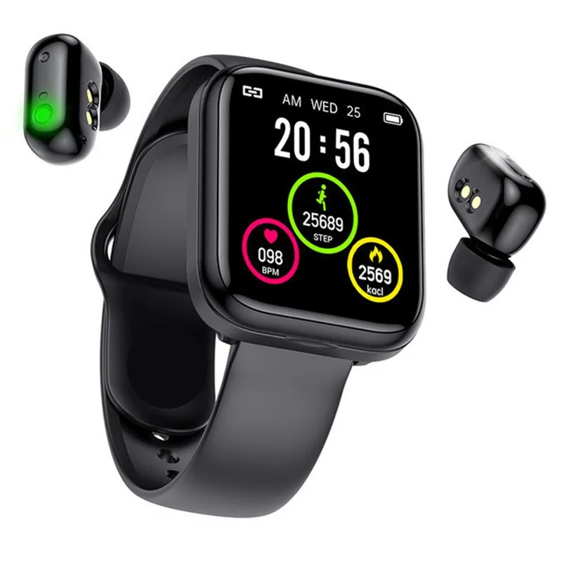 

New design X5 pro 2 in 1 Wireless Earphone Smart Watch with mobile phone TWS Earbuds Good Quality Wireless mobile phones, Black ,pink