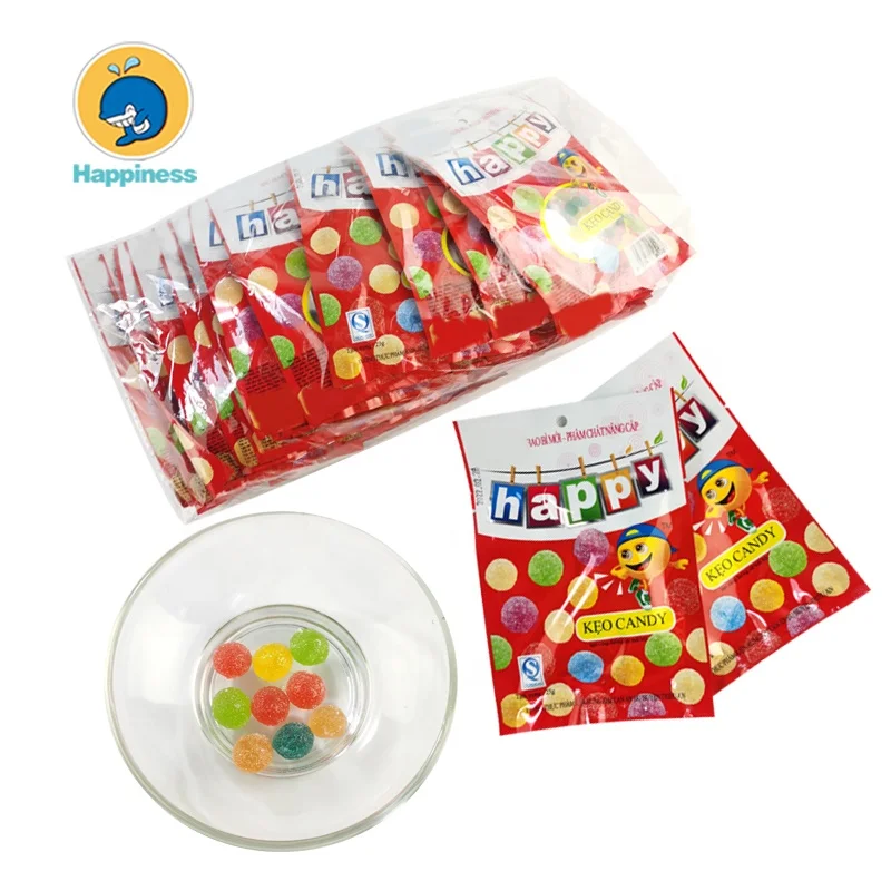 

Fruit gummy candy ball gummy candy bag packing