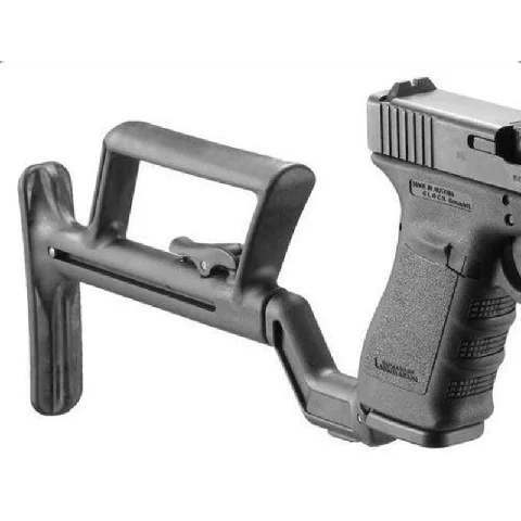 

New Tactical Retractable Buttstock with Polymer Top Rail mount and grip for Hunting Gen 3&2 17 18 19 22 23 24 25 34 35, Black tan