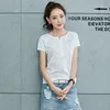Customized wholesale high quality fashion breathable slim Korean Cute Printed Women Summer Fashion Short-sleeved T-shirt