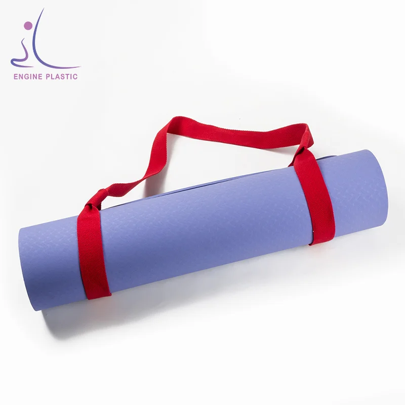 

High density custom private label eco friendly exercise yoga mat with straps, Customized color