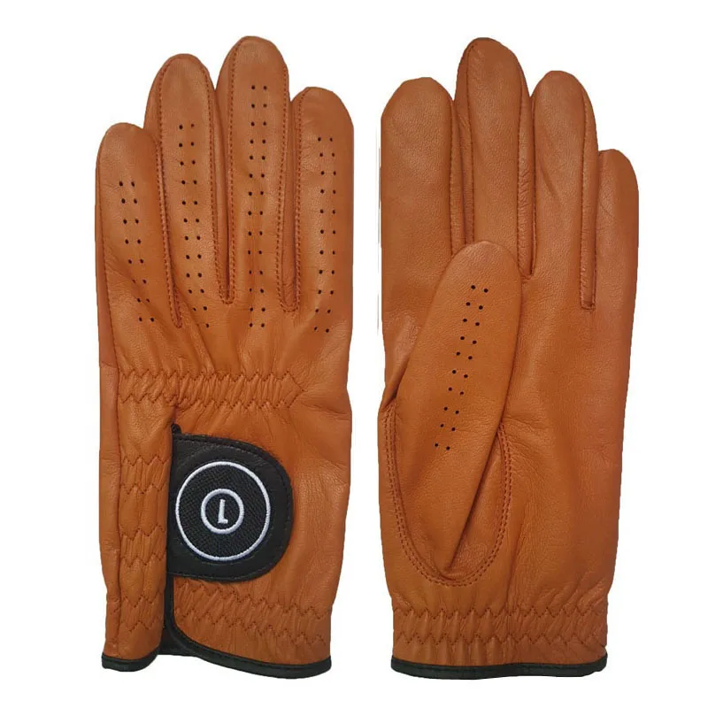 Super Soft Brown Color Premium Cabretta Leather Golf Gloves Buy Golf Gloves,Cabretta Golf