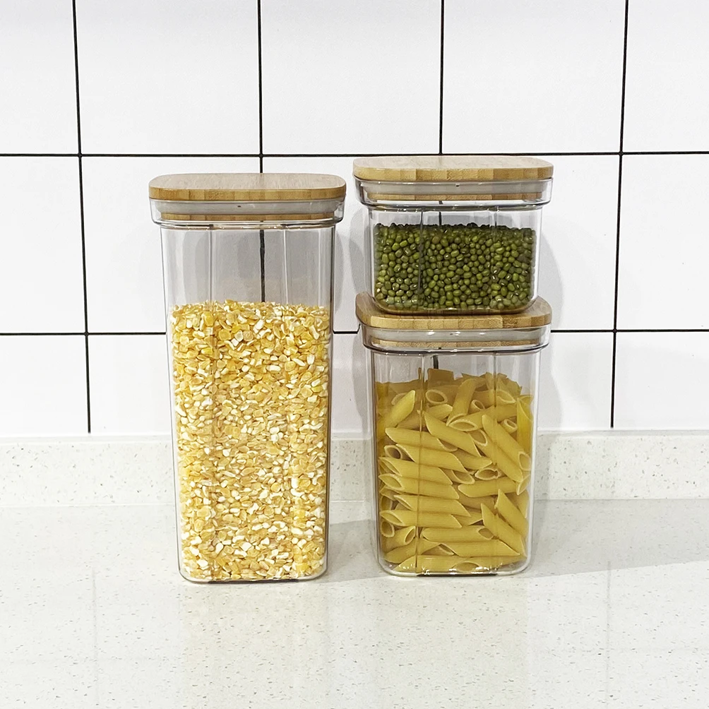 

6 Pieces Kitchen Pantry Organizer Airtight Food Storage Container Set, Customized color