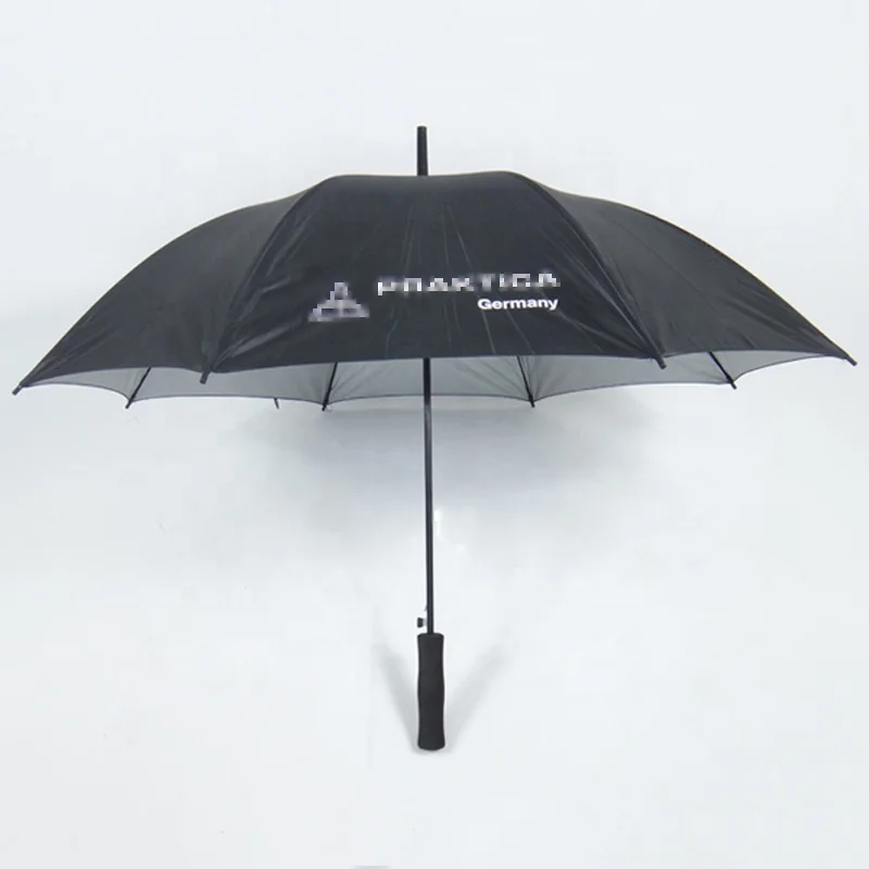 

Advertising business promotion spf 50 fibreglass uv protection big straight golf umbrella with uv coating canopy