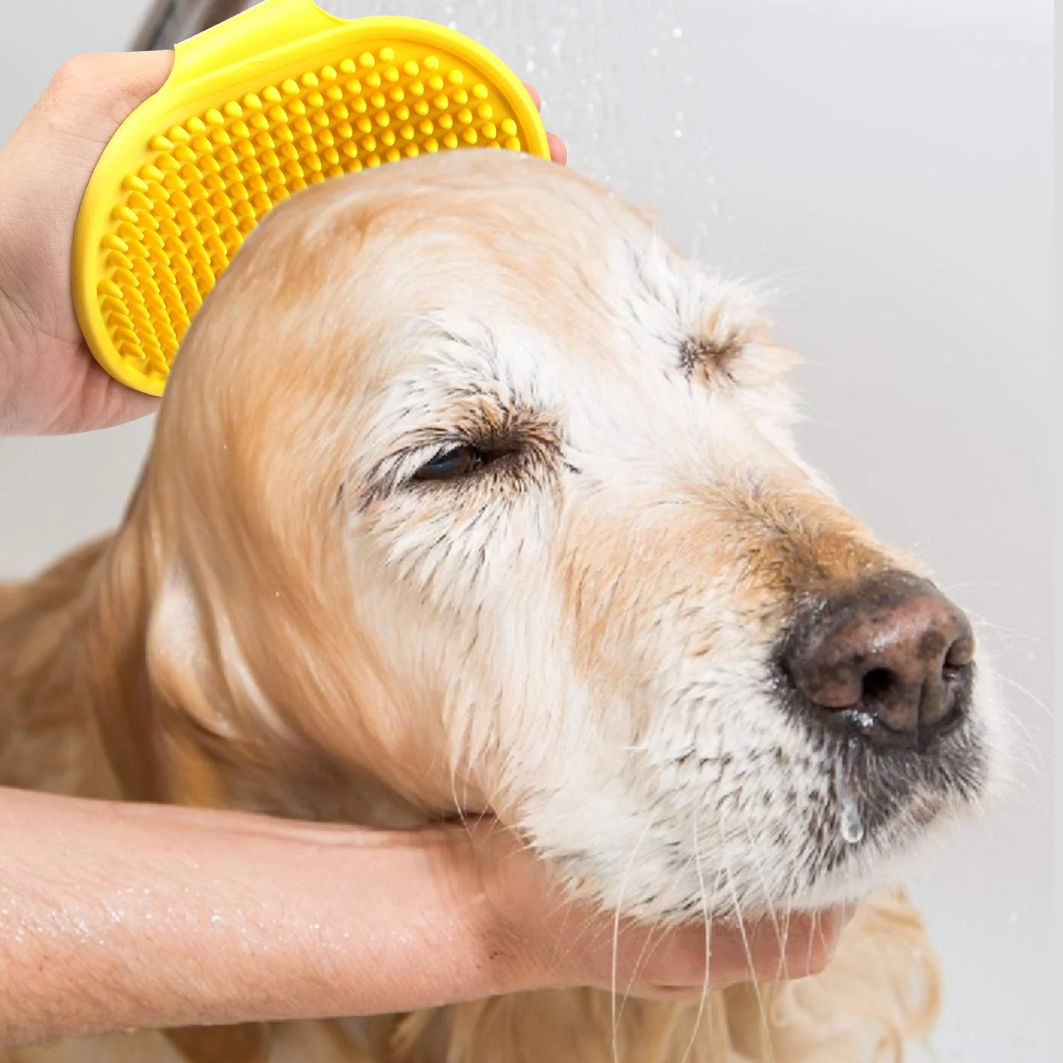

2021 Dog Cat Grooming Massage Pet Washing Bath Brush Silicone Cat Dog Bath Brush Massager, Multiple colors