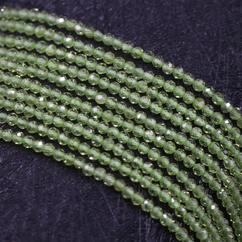 

Natural Gemstones Peridot Round Beads Faceted Round Beads  Small Beads for Jewelry Making Diy, In picture