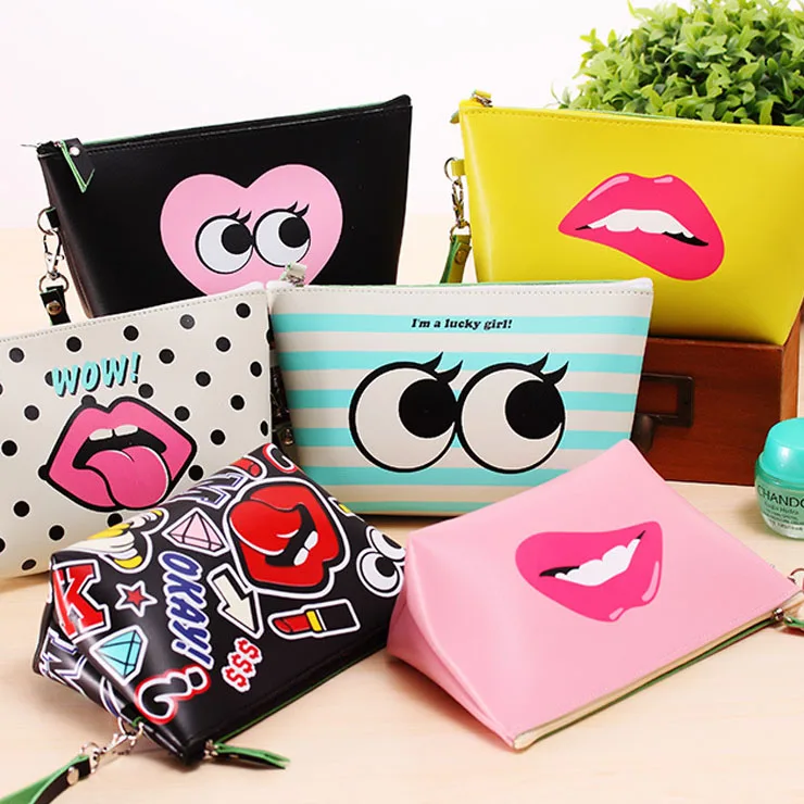 

2021 Hot sale Small Make Up Bag Cute Cosmetic Bag Pretty Make-up Brush Bag, 8 color