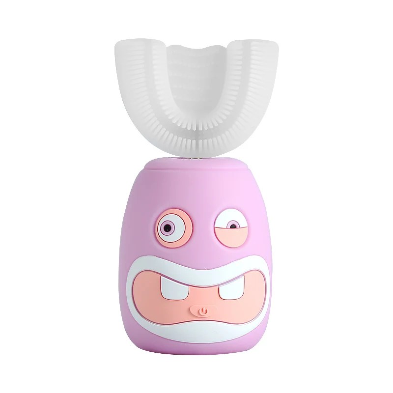

Children's smart Germicidal lamp 360 degree Automatic Wireless Sonic electric rechargeable kids U shaped toothbrush