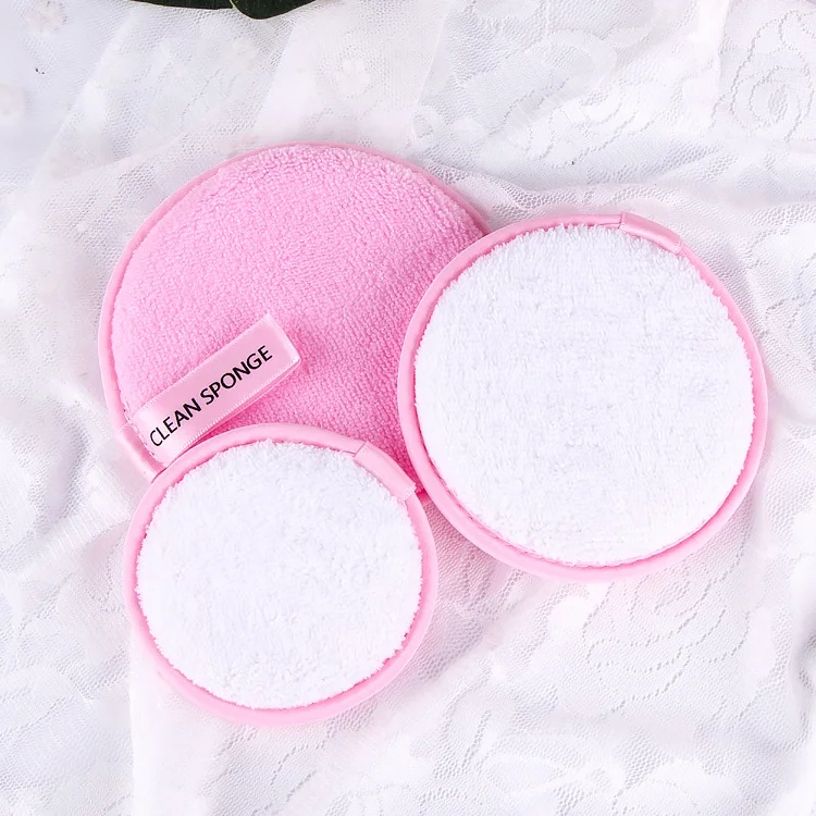 

3pcs Per Bag Makeup Cleansing Fiber Eco-friendly Reusable Washable Cloth Pads Microfiber Makeup Remover Pads