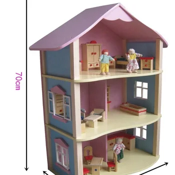 New Products 2016 Large Wooden Dolls House Wooden Dollhouse With