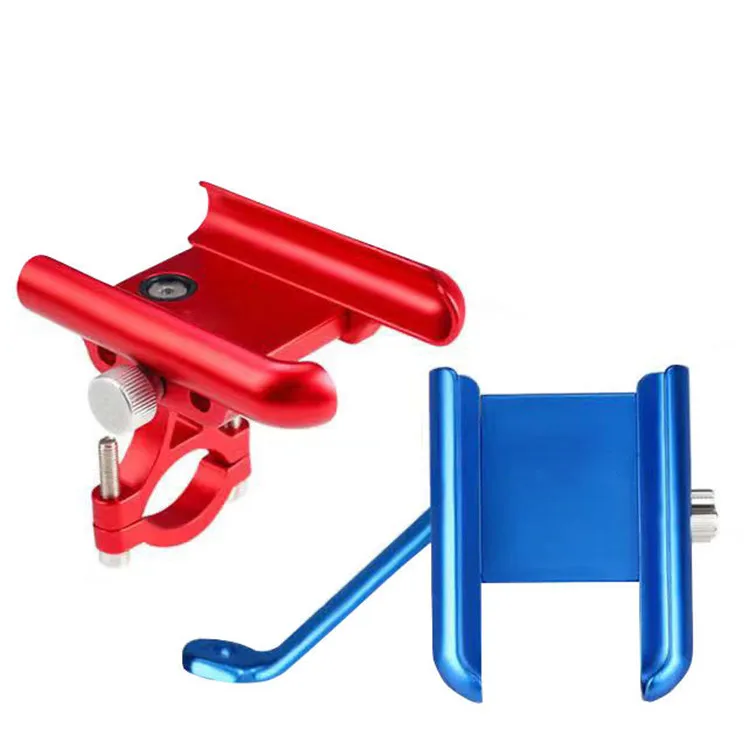

Aluminum Alloy Bicycle Phone Holder 360 Rotation Motorcycle Handlebar Mount for Phone Bracket Bike Accessories, Black, gold, silver, red, blue,titanium
