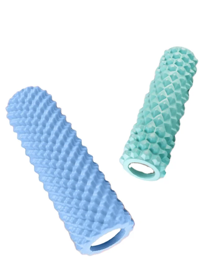 

Custom Eva Roller Muscle Relieve Unisex Portable mini yoga column high quality for Fitness Tools Hollow Fitness Foam Roller Set, Blue,pink,mint green