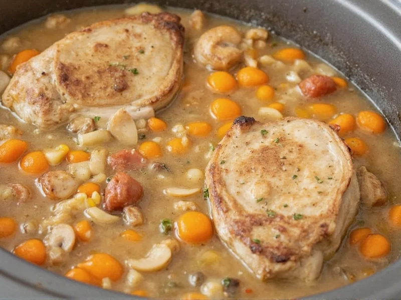 Slow Cooker Pork Chops in Mushroom Soup Recipe