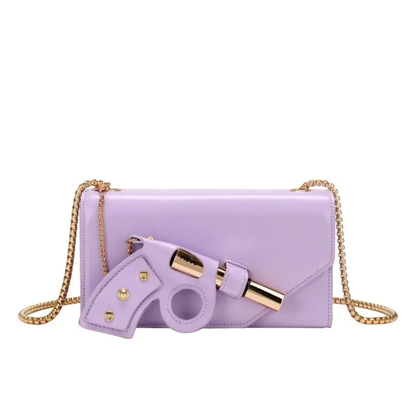 

wholesale unique purses and handbags gun handbags 2021 Hot sale Personality women bag luxury leather handbag, Customizable