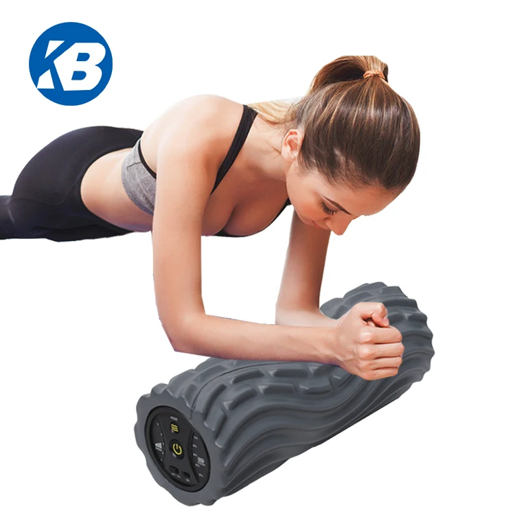 

Dropping EVA yoga fitness vibrating Foam Roller For gym equipment, Grey or customized