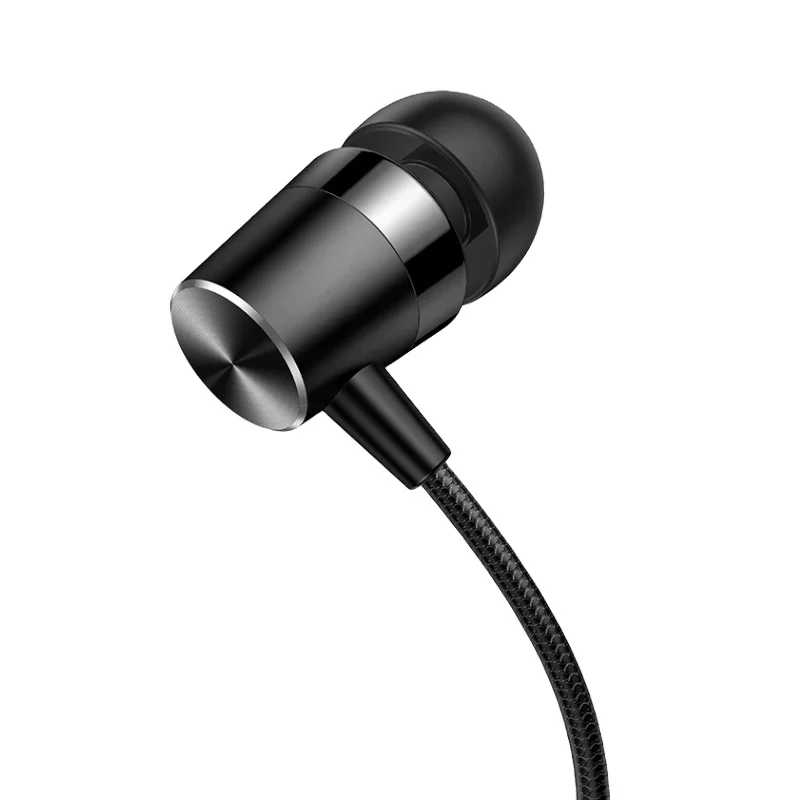 

2020 USAMS EP-42 3.5mm Aluminium Alloy+ TPE In-ear Earphone 1.2m, Black/white