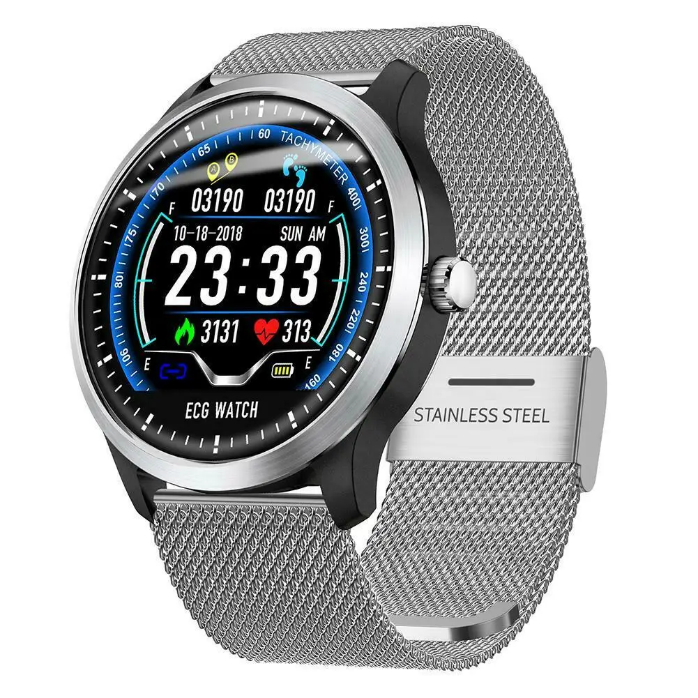 2019 multi mode sport fitness tracker heart rate monitor n58 smartwatch ecg ppg oxygen blood pressure wrist band smart watch