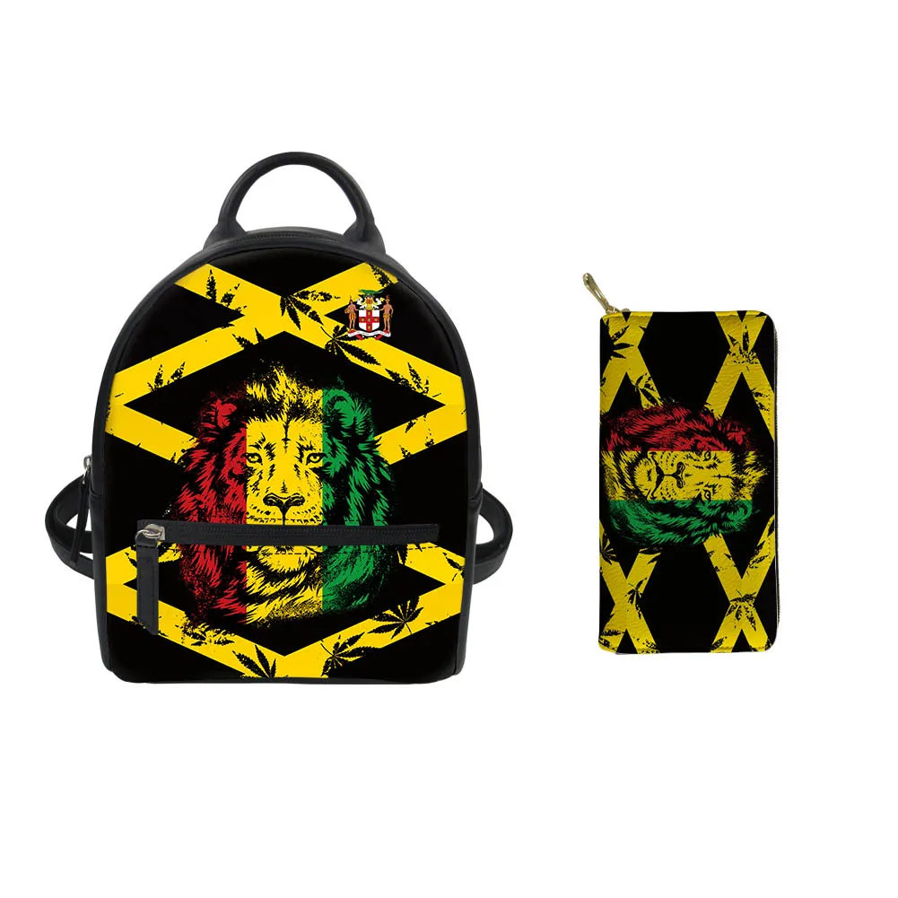 

Backpacks For Women JAMAICA Logo Printed Cheap Price 2PCS Set Kids School Backpack Bag Match Wallet Wholesale Backpacks 2021, Customized color