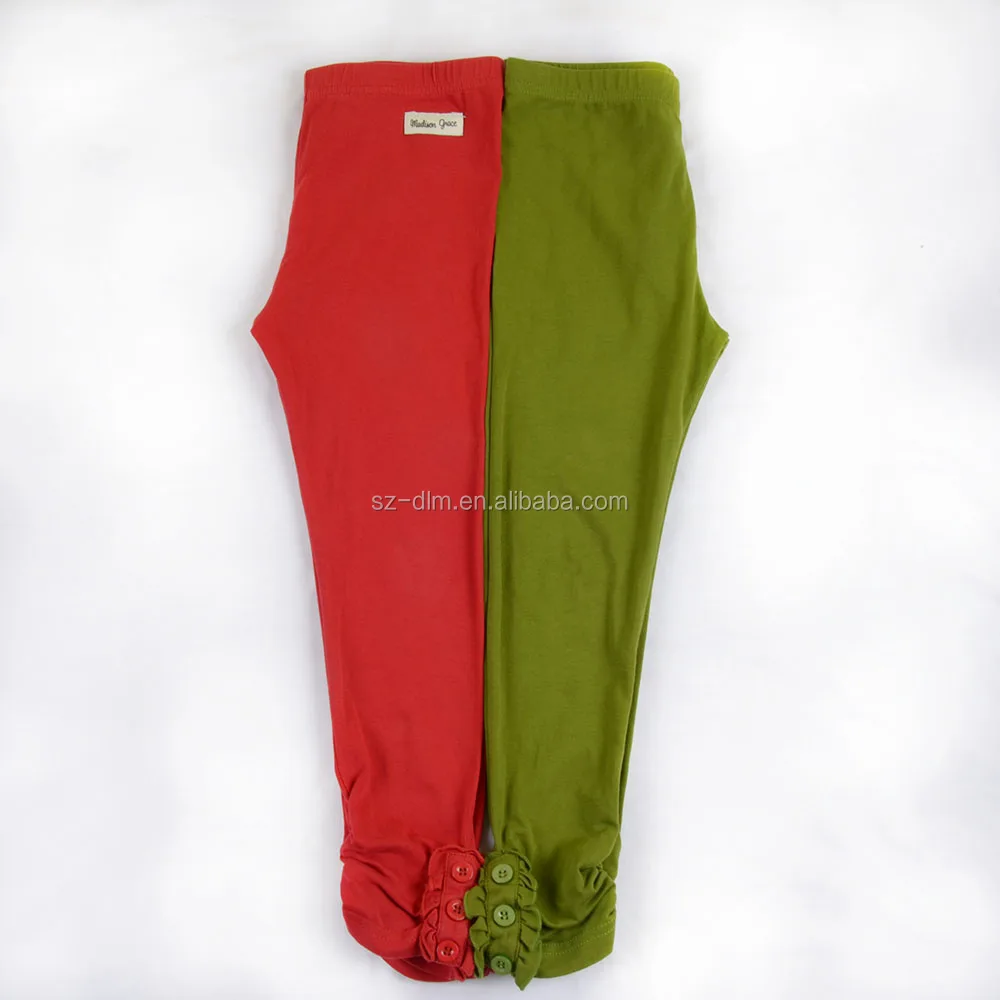 

Wholesale Custom Girls Pants solid color icing Ruffle pants clothes Skinny Leggings for children's girls