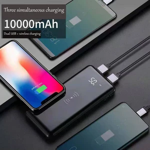 Slim Wireless Power Bank Quick Charging