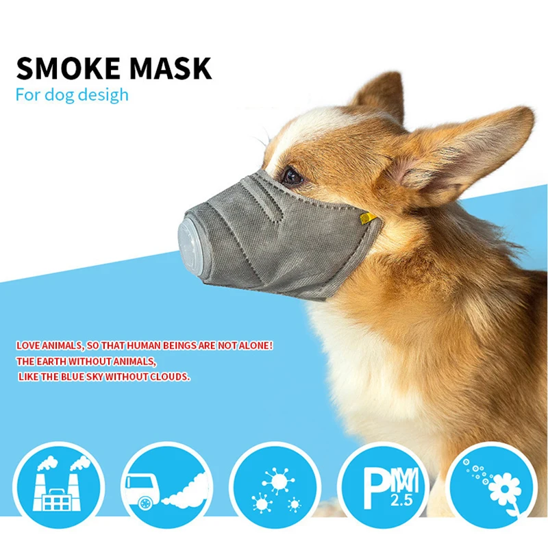Pet Face Mask Manufacturer N95 Dog Face Mask Adjustable Smoke Protection PM 2.5 Animal Face Mask For Dogs