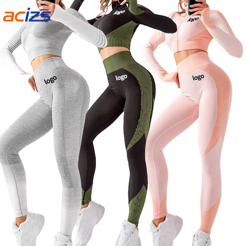 

High Quality Tracksuit Wholesale Sexy Ladies Sport Clothing Comfortable Womens Yoga Set Two Piece, Several colors for you to choose