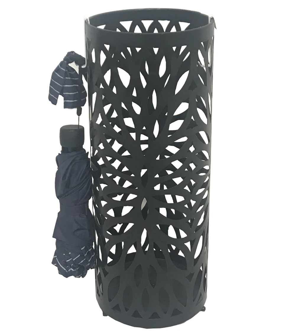 Indoor Decoration 2 Hooks Free Standing Black Wrought Iron Umbrella Stand Buy Indoor Umbrella
